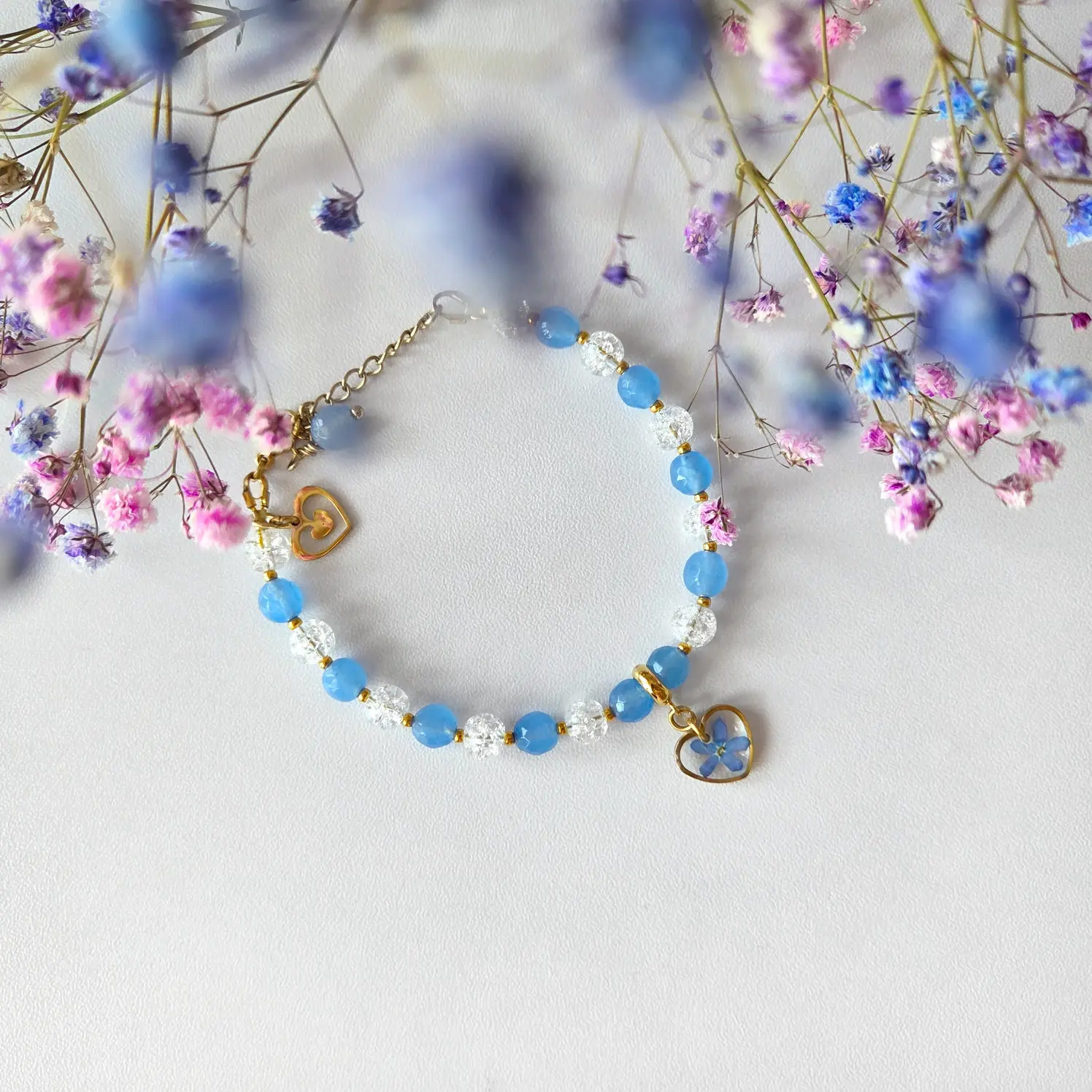 Niebiesko-białe cukiereczki