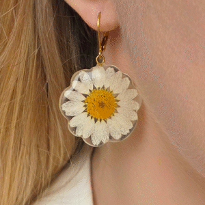 Eleganckie Stokrotki - kolczyki