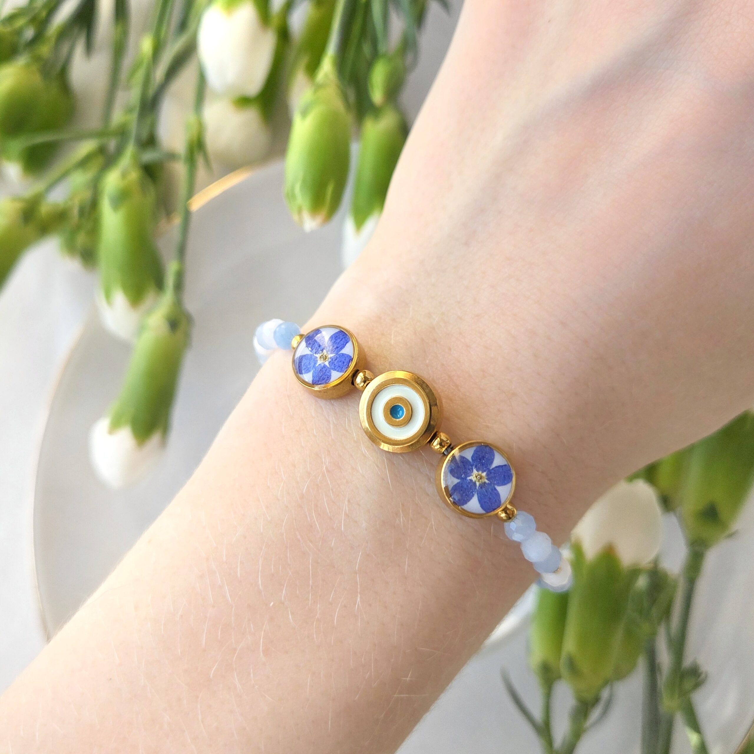 Talizman Oko Proroka z niezapominajkami - obrazek 4