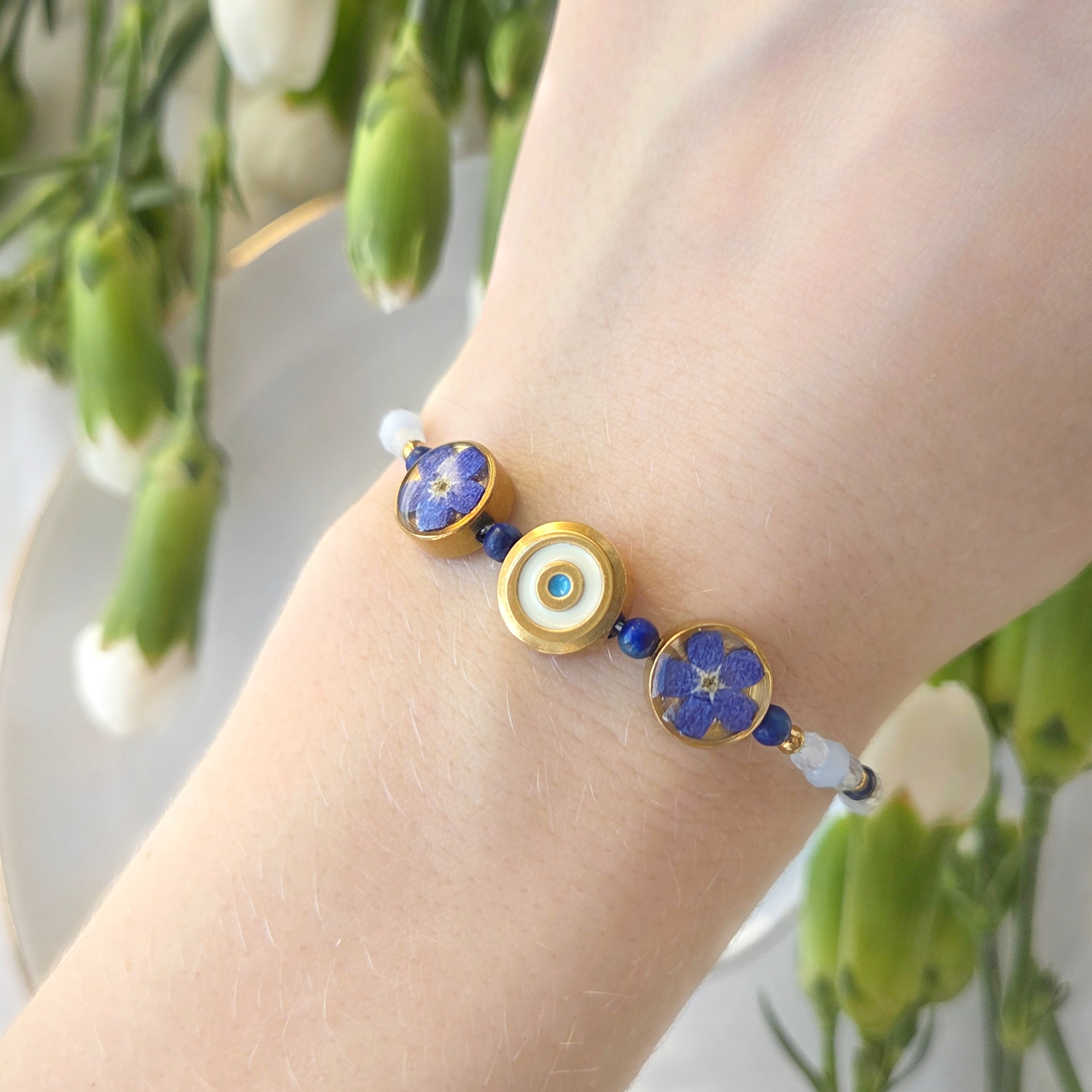 Talizman Oko Proroka z niezapominajkami - obrazek 5